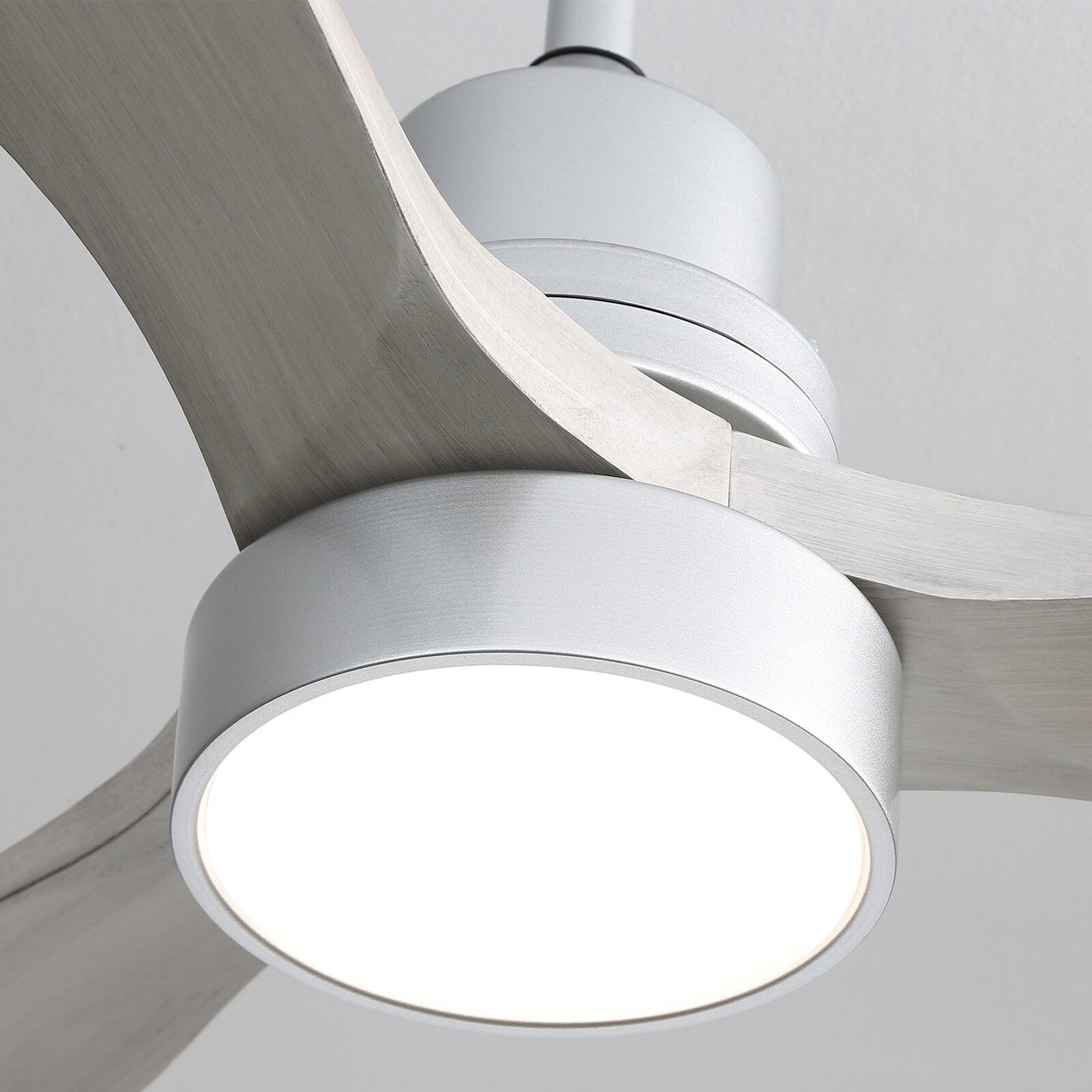 Ventilatore da soffitto a LED integrato da 48 e 52 pollici con luce e telecomando, motore CC reversibile