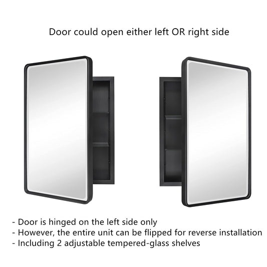 Armadietti per medicinali da bagno in metallo da incasso TEHOME Farmhouse con specchio