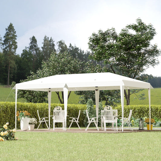 Tendalino pieghevole Outsunny Heavy Duty con telaio robusto, tetto anti-UV, borsa per il trasporto per patio, cortile, spiaggia, giardino