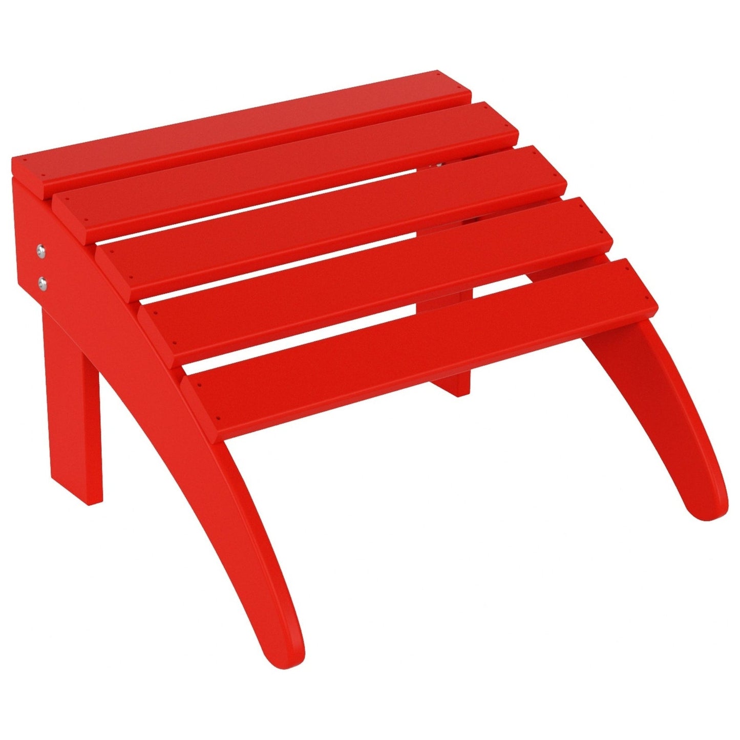 Sedia Adirondack pieghevole per esterni e patio Polytrends Laguna HDPE, adatta a tutte le stagioni, con pouf (set da 2 pezzi)