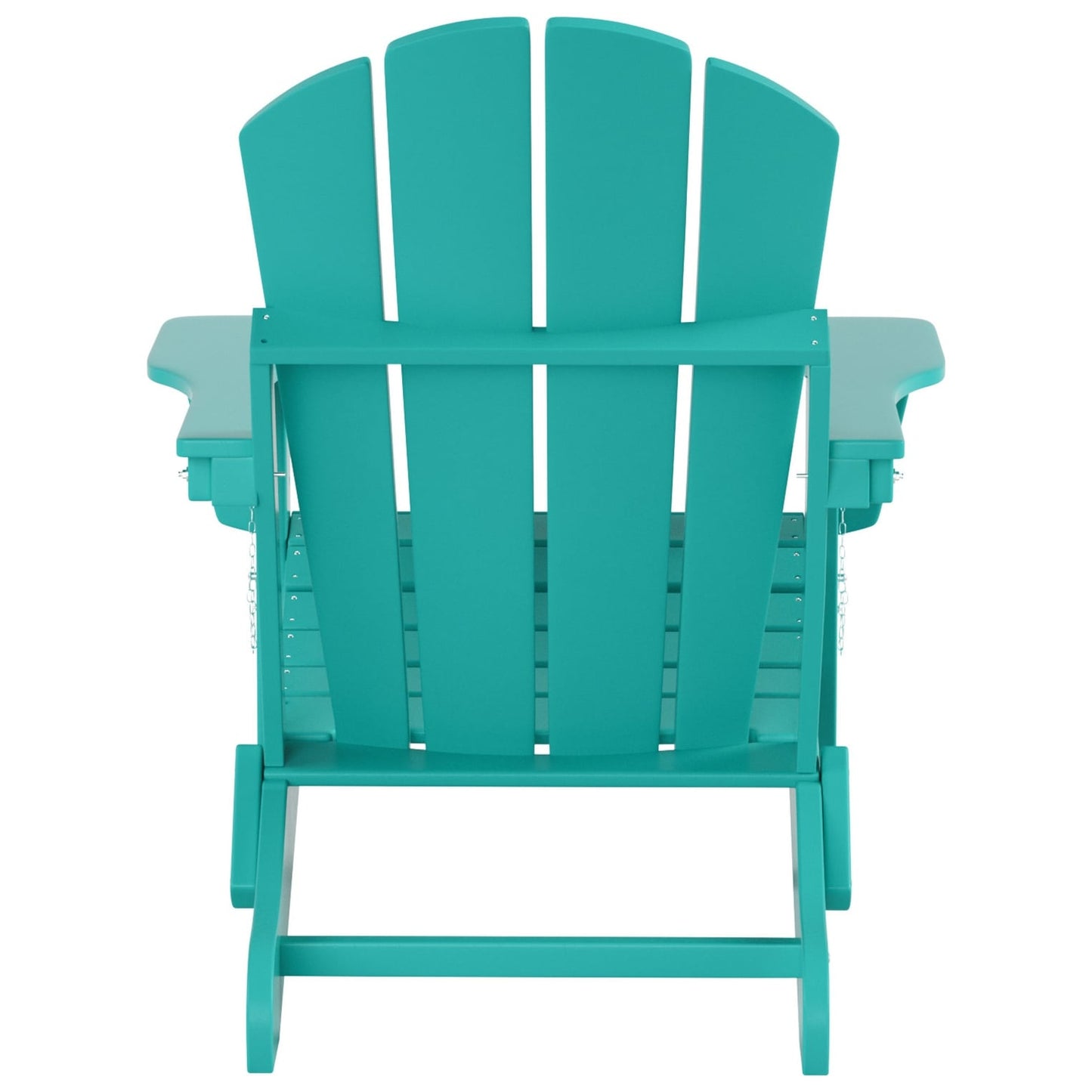 Sedia Adirondack pieghevole per esterni e patio Polytrends Laguna HDPE, adatta a tutte le stagioni, con pouf (set da 2 pezzi)