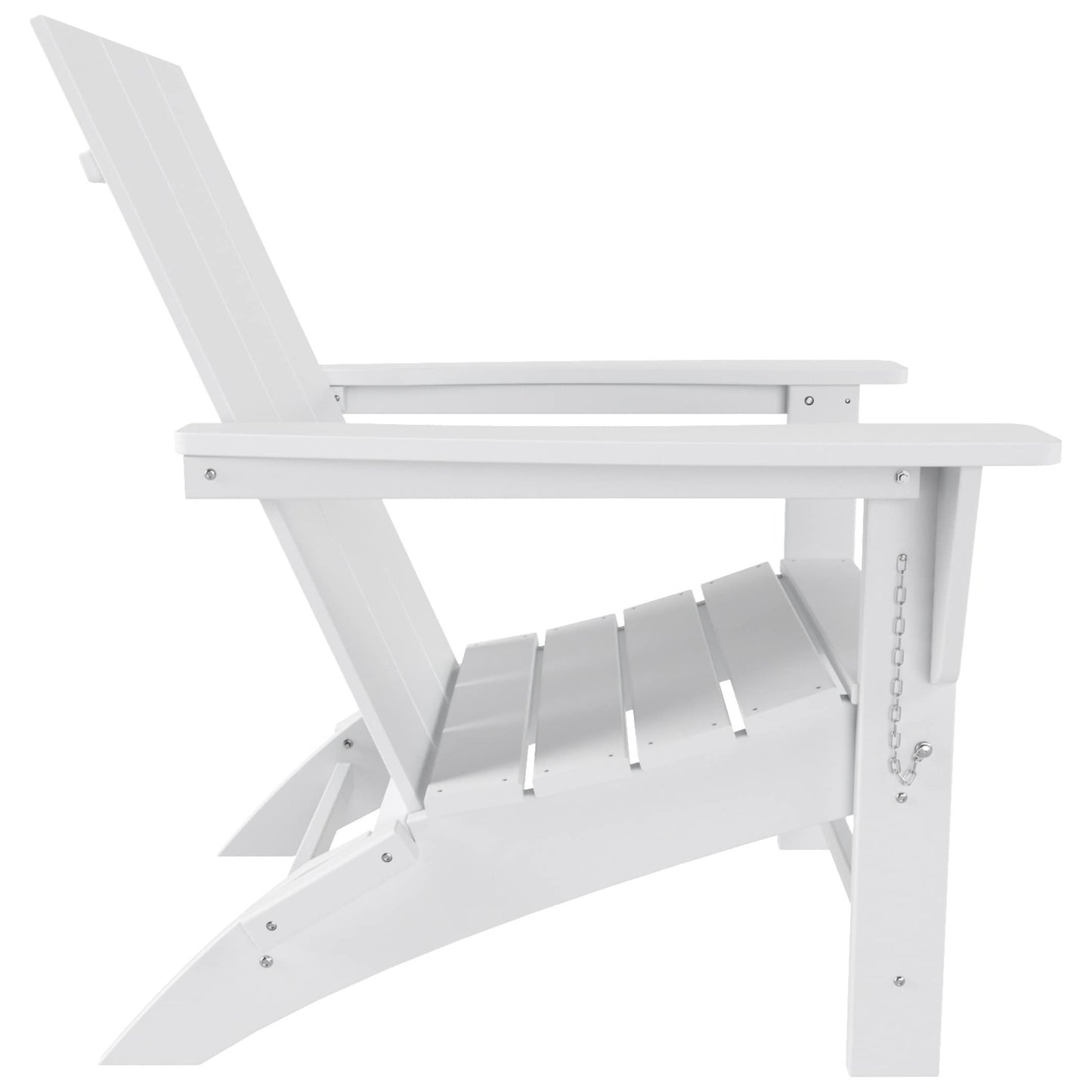 Sedia Adirondack pieghevole moderna ed ecologica per uso commerciale e residenziale, adatta a tutte le condizioni atmosferiche, Polytrends Shoreside