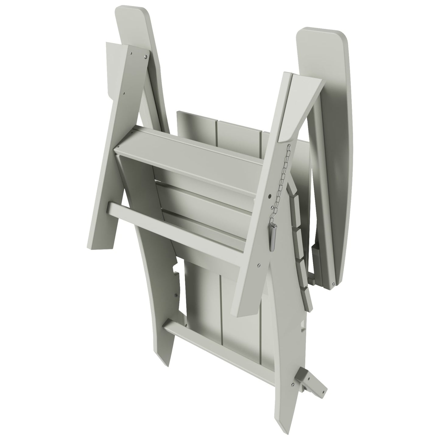 Sedia Adirondack pieghevole moderna ed ecologica per uso commerciale e residenziale, adatta a tutte le condizioni atmosferiche, Polytrends Shoreside