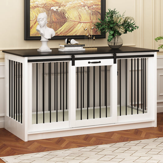 Pet Residence con rinforzo in tubo di ferro, elegante e robusta cuccia per cani