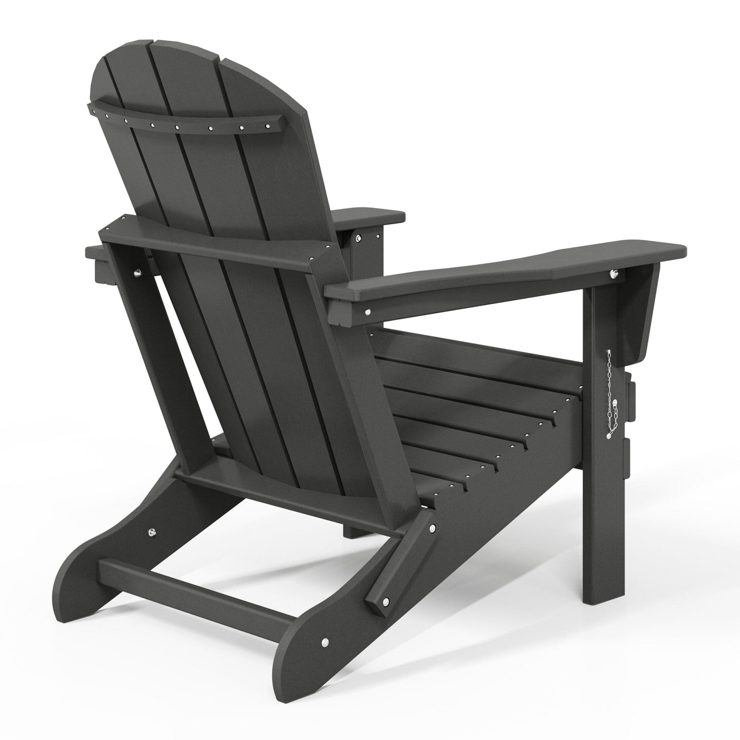Sedia Adirondack pieghevole per esterni e patio, resistente allo sbiadimento e a tutte le condizioni atmosferiche, Polytrends Laguna