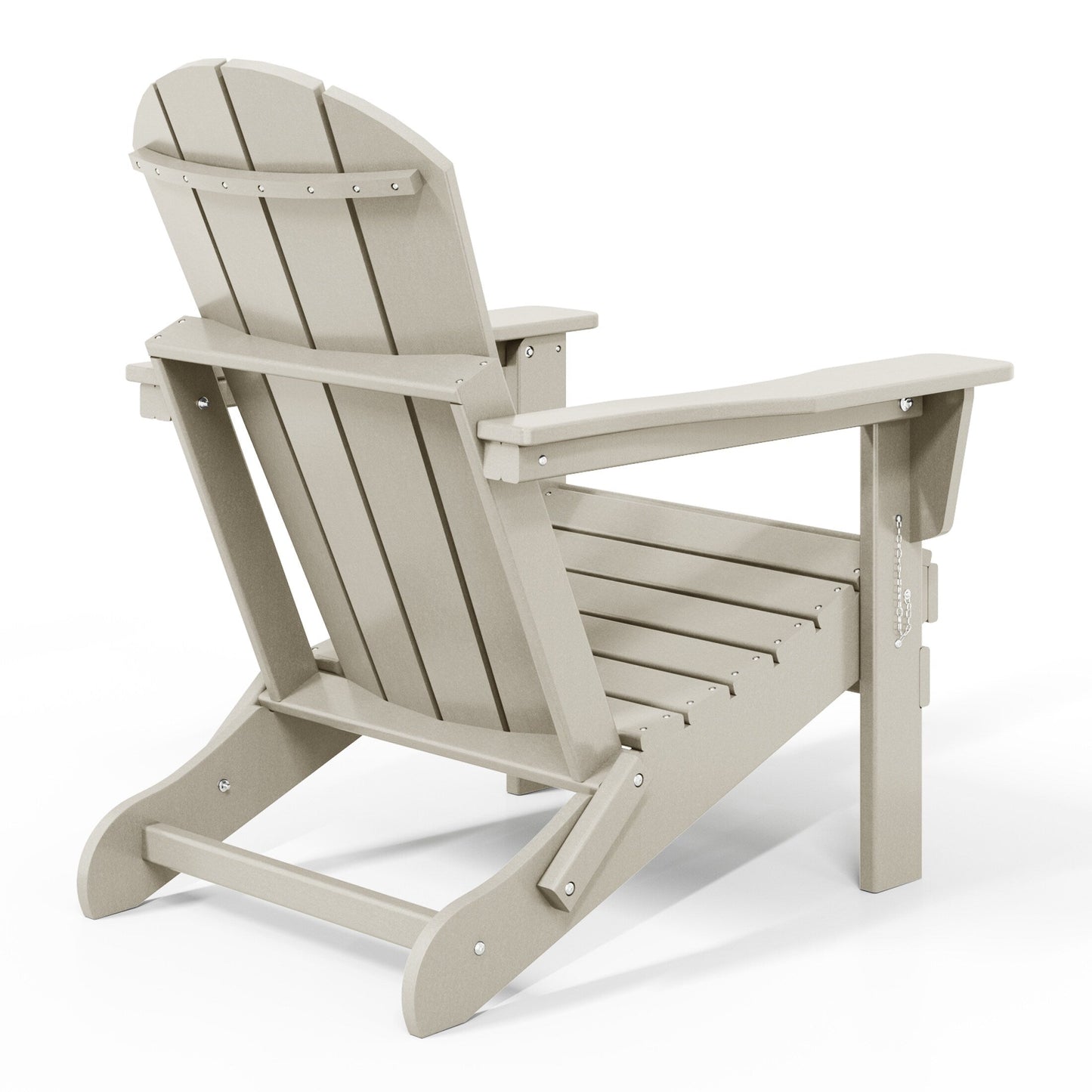 Sedia Adirondack pieghevole per esterni e patio, resistente allo sbiadimento e a tutte le condizioni atmosferiche, Polytrends Laguna