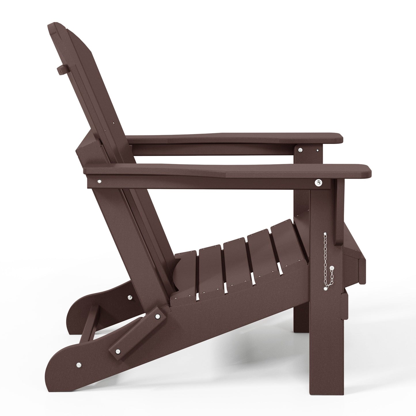 Sedie Adirondack pieghevoli per esterni e patio, resistenti alle intemperie, Polytrends Laguna (set da 2)