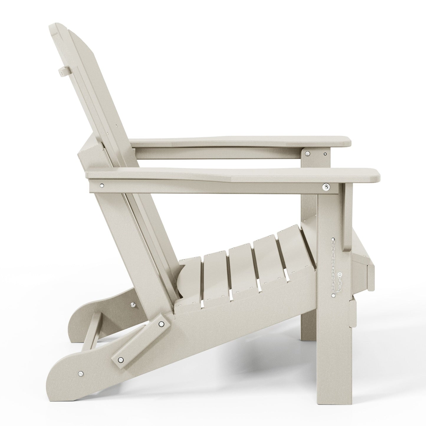 Sedie Adirondack pieghevoli per esterni e patio, resistenti alle intemperie, Polytrends Laguna (set da 2)