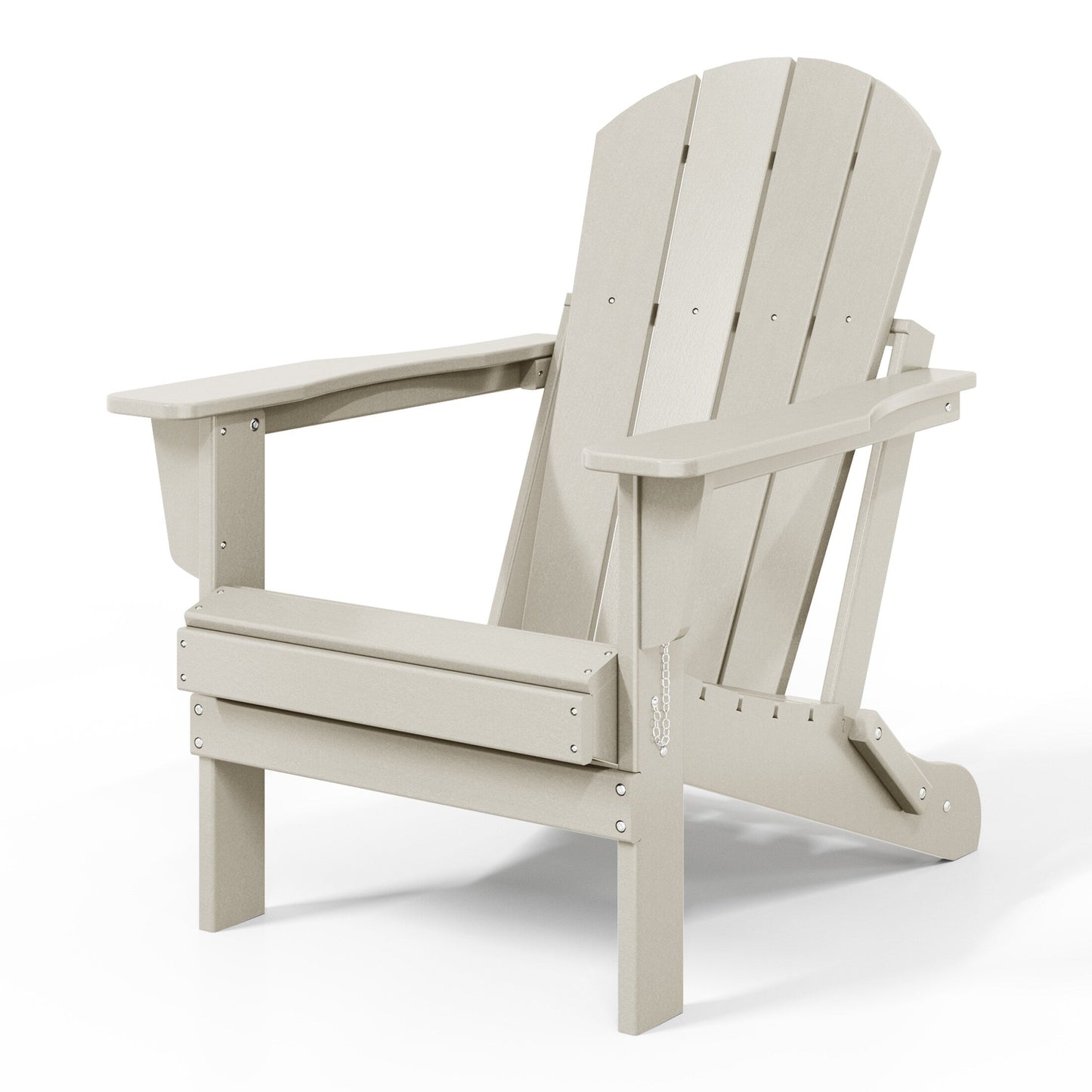 Sedie Adirondack pieghevoli per esterni e patio, resistenti alle intemperie, Polytrends Laguna (set da 2)