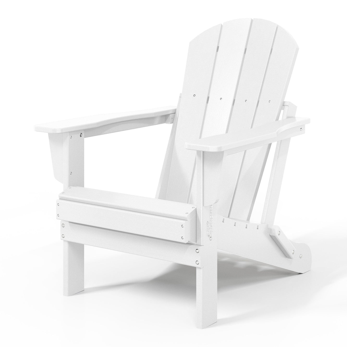 Sedie Adirondack pieghevoli per esterni e patio, resistenti alle intemperie, Polytrends Laguna (set da 4)