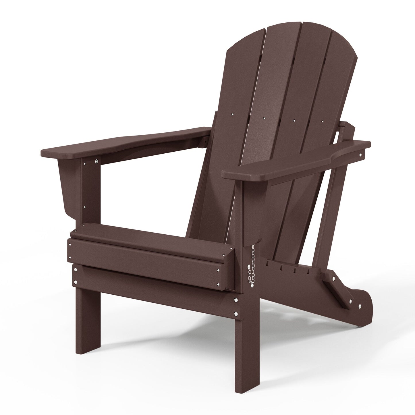 Sedie Adirondack pieghevoli per esterni e patio, resistenti alle intemperie, Polytrends Laguna (set da 4)
