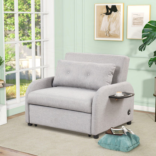 Divano letto estraibile 3 in 1 con tavolo a 2 ali