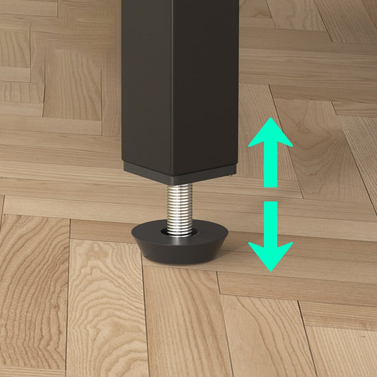 Scrivania reversibile a L con ripiani portaoggetti, scrivania angolare per ufficio domestico con stazione di ricarica