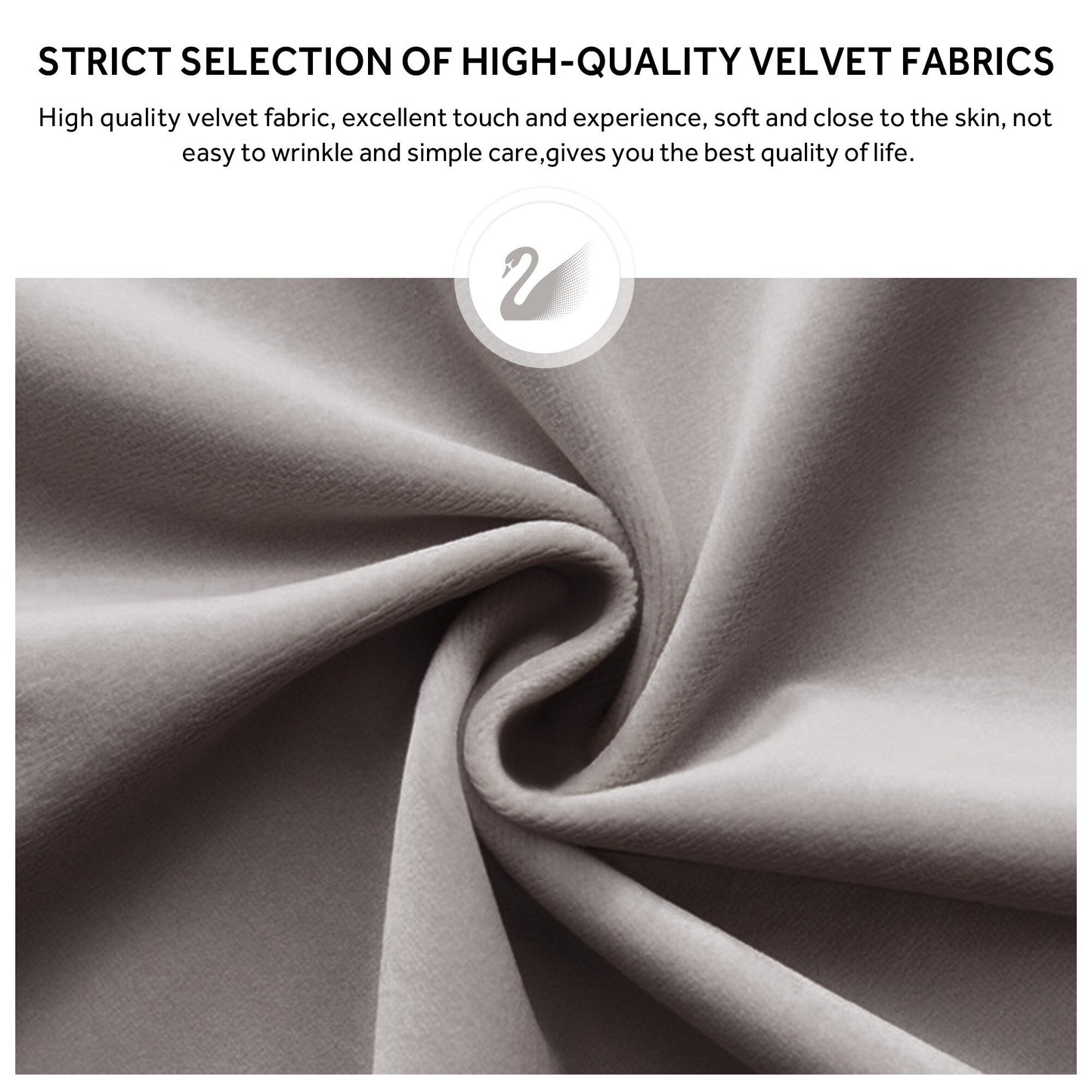 Sedia da pranzo imbottita in velluto trapuntato con gambe in legno massello, set da 6