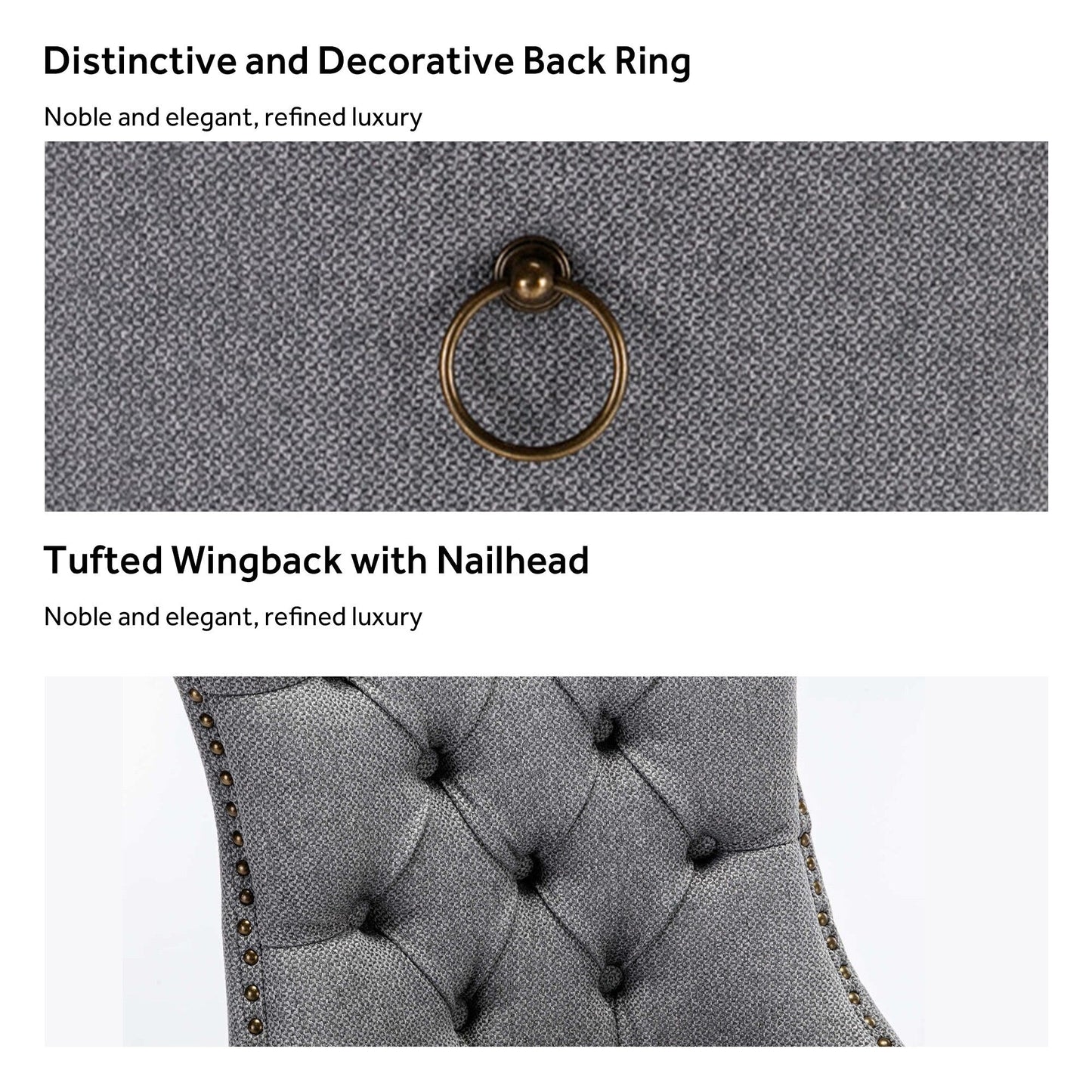 Sedia da pranzo imbottita in velluto trapuntato con gambe in legno massello, set da 6