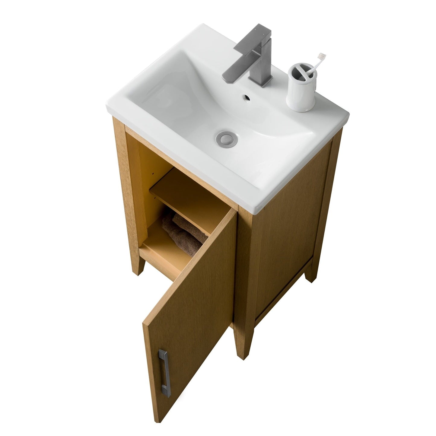 Mobiletto per lavabo da bagno Vanity Art 20 o 24 o 30 con piano in ceramica