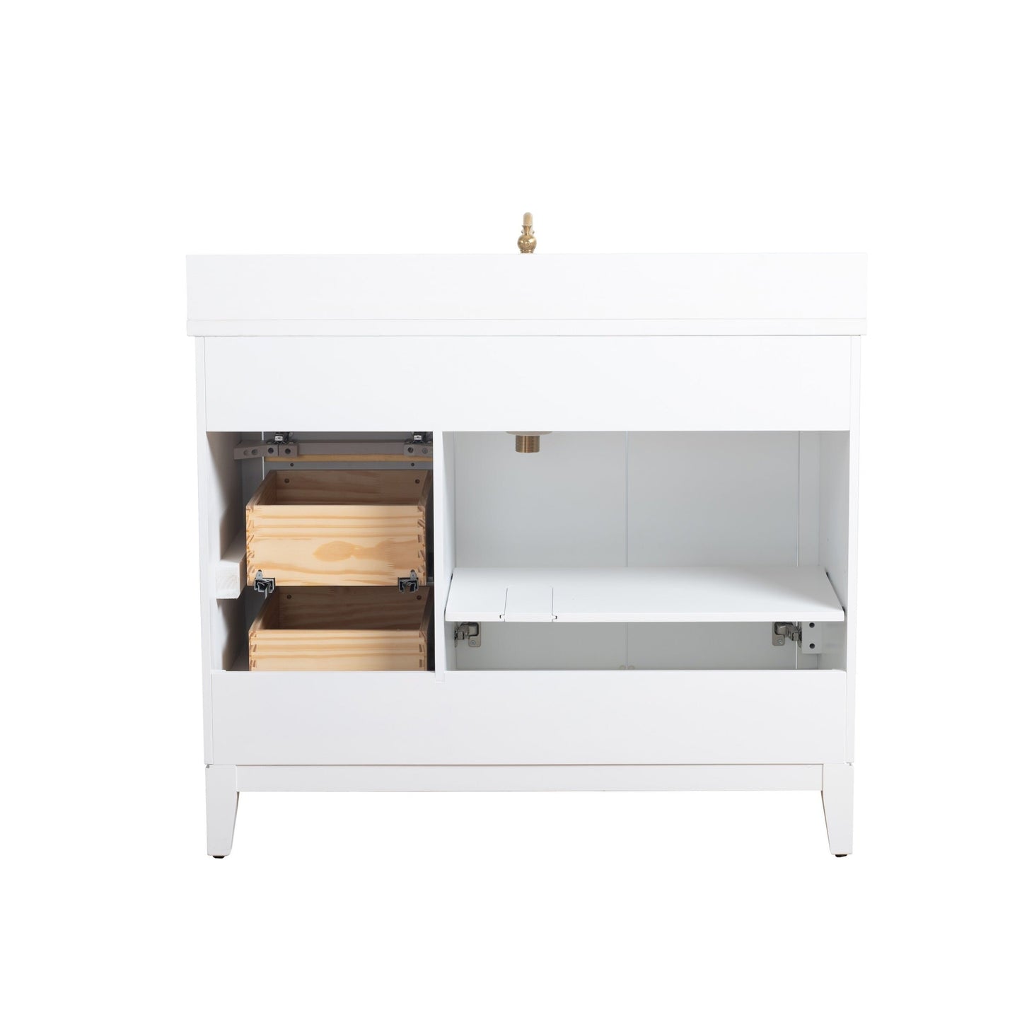 Mobile bagno Vanity Art con lavabo in ceramica e piano in marmo ingegnerizzato