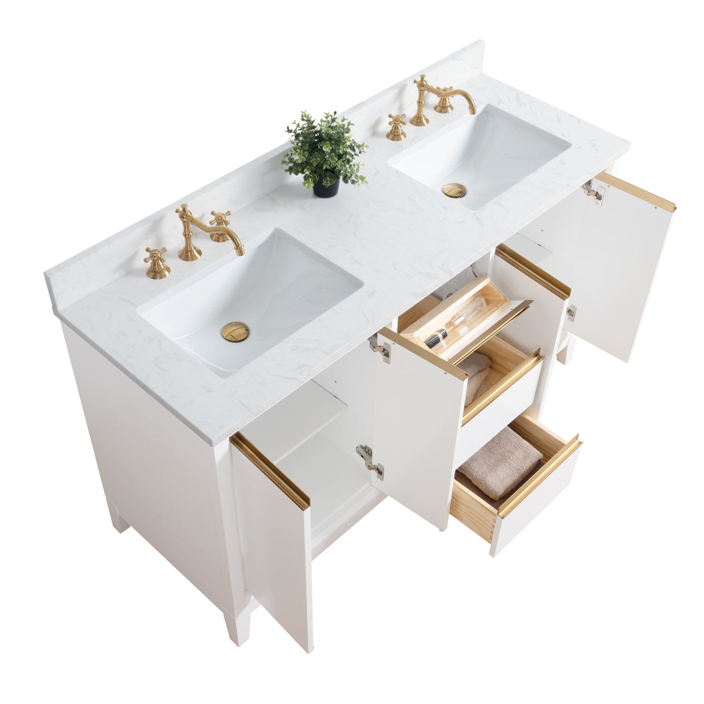 Mobile bagno Vanity Art con lavabo in ceramica e piano in marmo ingegnerizzato