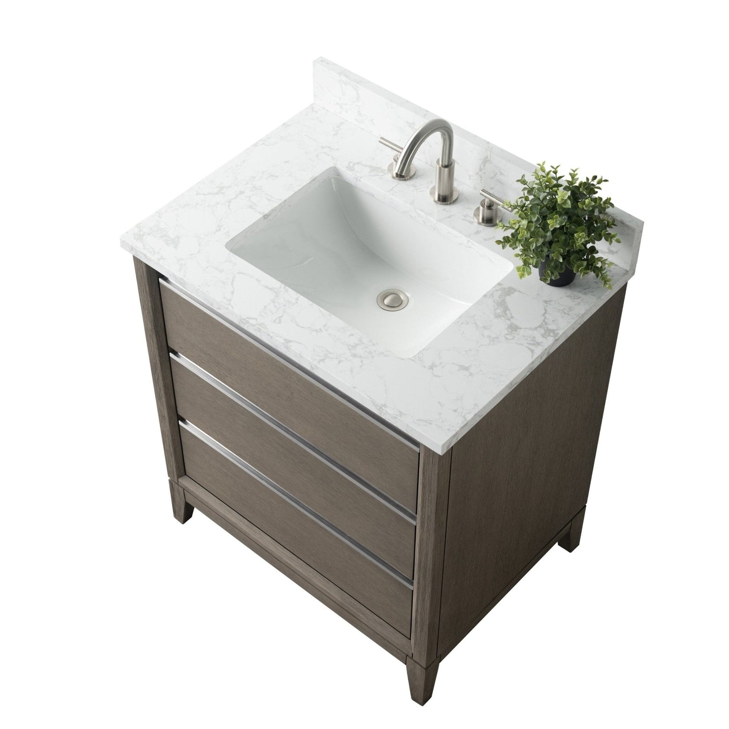 Mobile bagno Vanity Art con lavabo in ceramica e piano in marmo ingegnerizzato