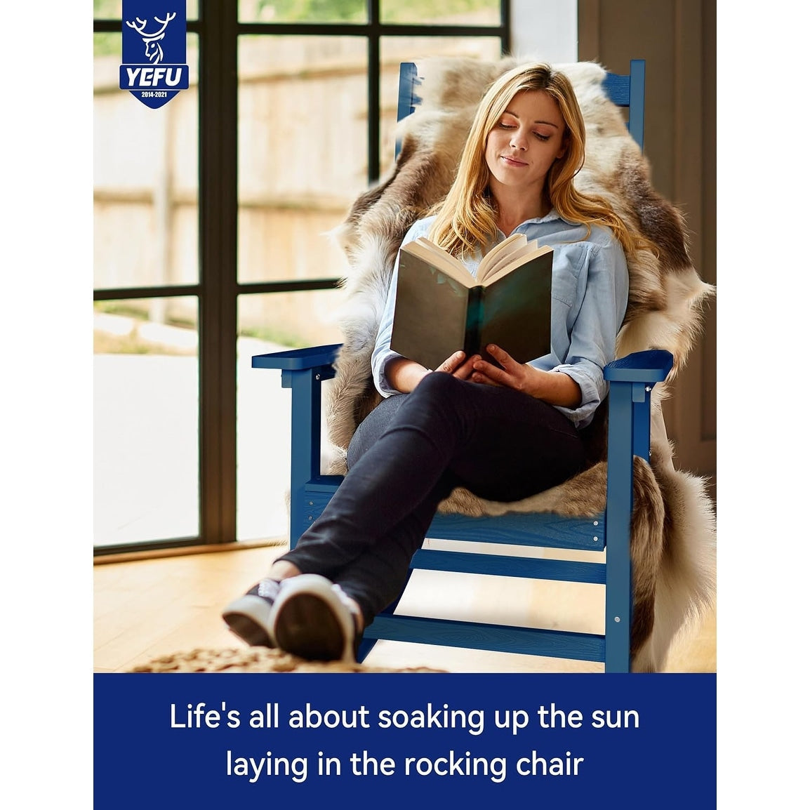 Sedia a dondolo da esterno WINSOON per tutte le stagioni, set da 2