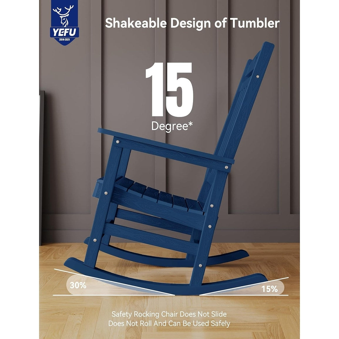 Sedia a dondolo da esterno WINSOON per tutte le stagioni, set da 2