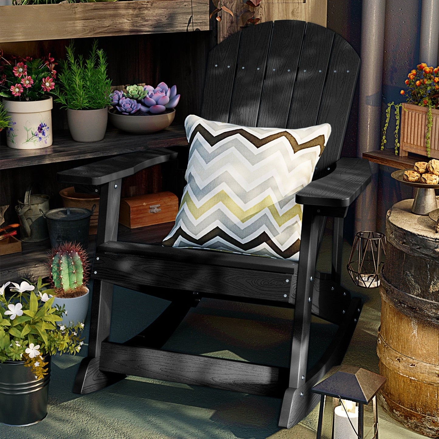 Sedia a dondolo da esterno WINSOON per tutte le stagioni, set da 2