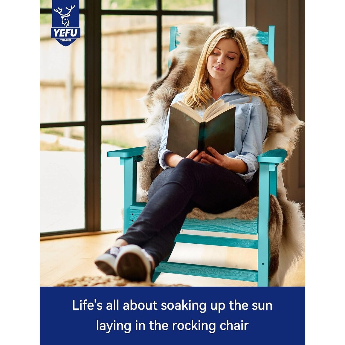 Sedia a dondolo da esterno WINSOON per tutte le stagioni, set da 2