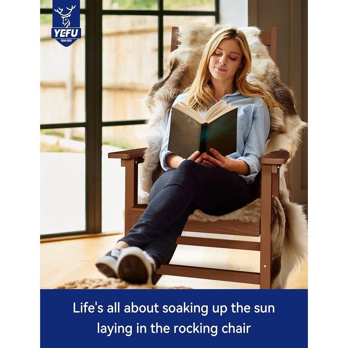 Sedia a dondolo da esterno WINSOON per tutte le stagioni, set da 2