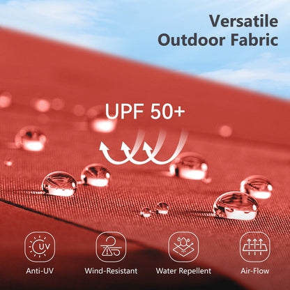 MAISON ARTS Ombrellone da esterno a 3 livelli, con inclinazione automatica, 10 piedi, con doppia ventilazione e luci LED