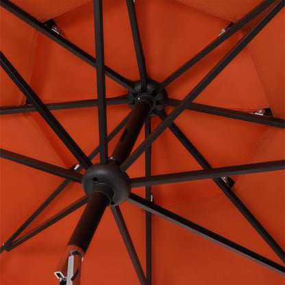 MAISON ARTS Ombrellone da esterno a 3 livelli, con inclinazione automatica, 10 piedi, con doppia ventilazione e luci LED