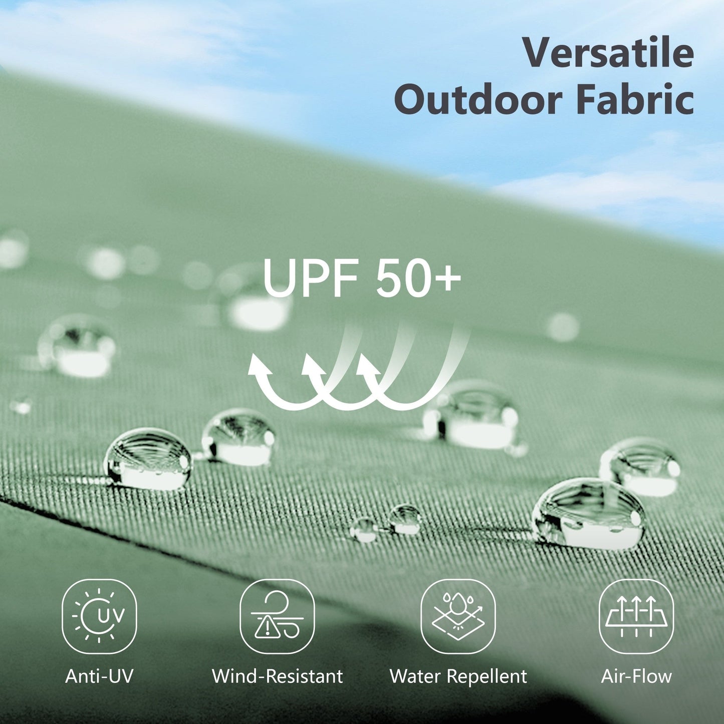 MAISON ARTS Ombrellone doppio extra large da 15 piedi con base inclusa