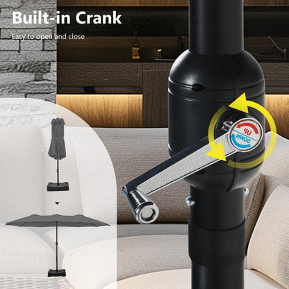 MAISON ARTS Ombrellone doppio extra large da 15 piedi con base inclusa