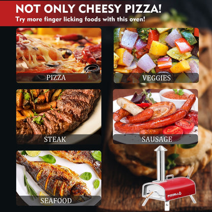 Forno per pizza a legna da esterno, forno per pizza portatile con pala per pizza e borsa per il trasporto - 16 pollici