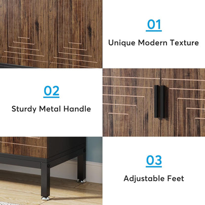 Scarpiera da 20 paia, scarpiera moderna da 37,4 pollici con ante, bianco e oro