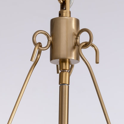 Lampadario moderno in cristallo dorato da 23,6 pollici, 6 luci, lampada a sospensione Glam Drum per isola cucina sala da pranzo