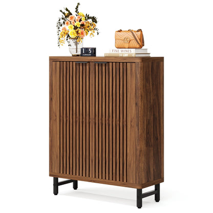 Mobiletto portascarpe con anta per ingresso e soggiorno, per 24 paia di scarpe