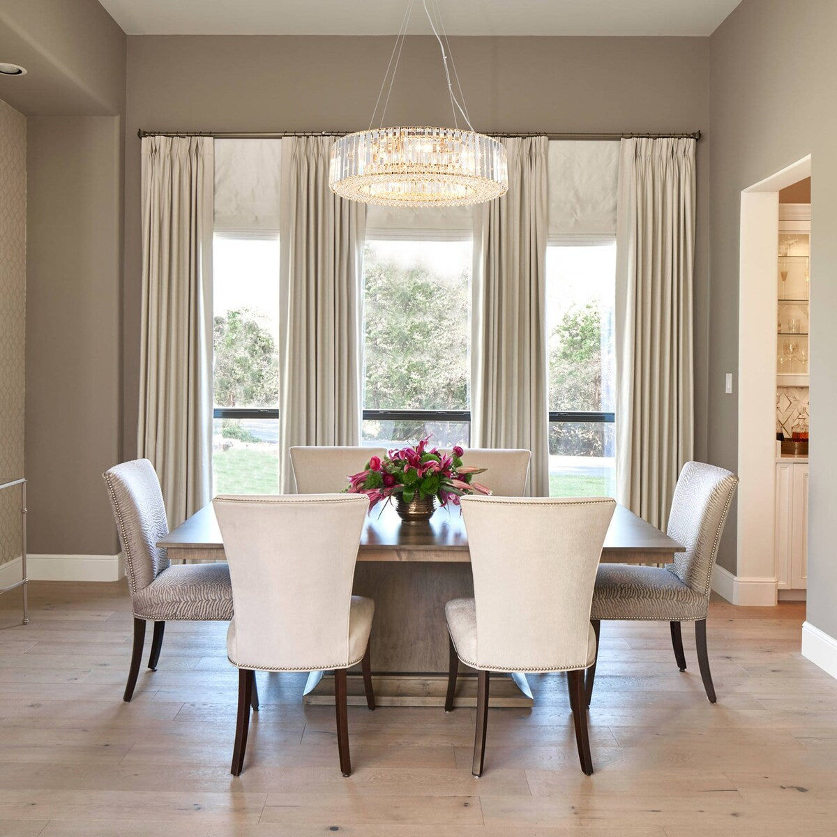 Lampadario da fattoria a 8 luci da 24,8 pollici, lampadario di cristallo, lampadario a tamburo per sala da pranzo, soggiorno, camera da letto, cucina