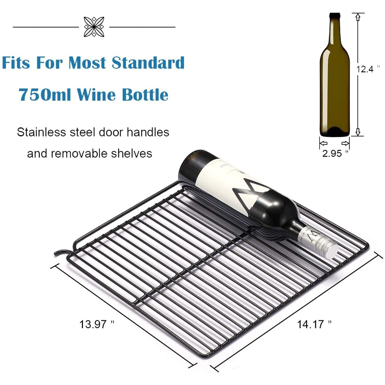 Frigorifero per vino/bevande da 26 bottiglie, mini frigorifero - 17,52*19,29*31,18 pollici