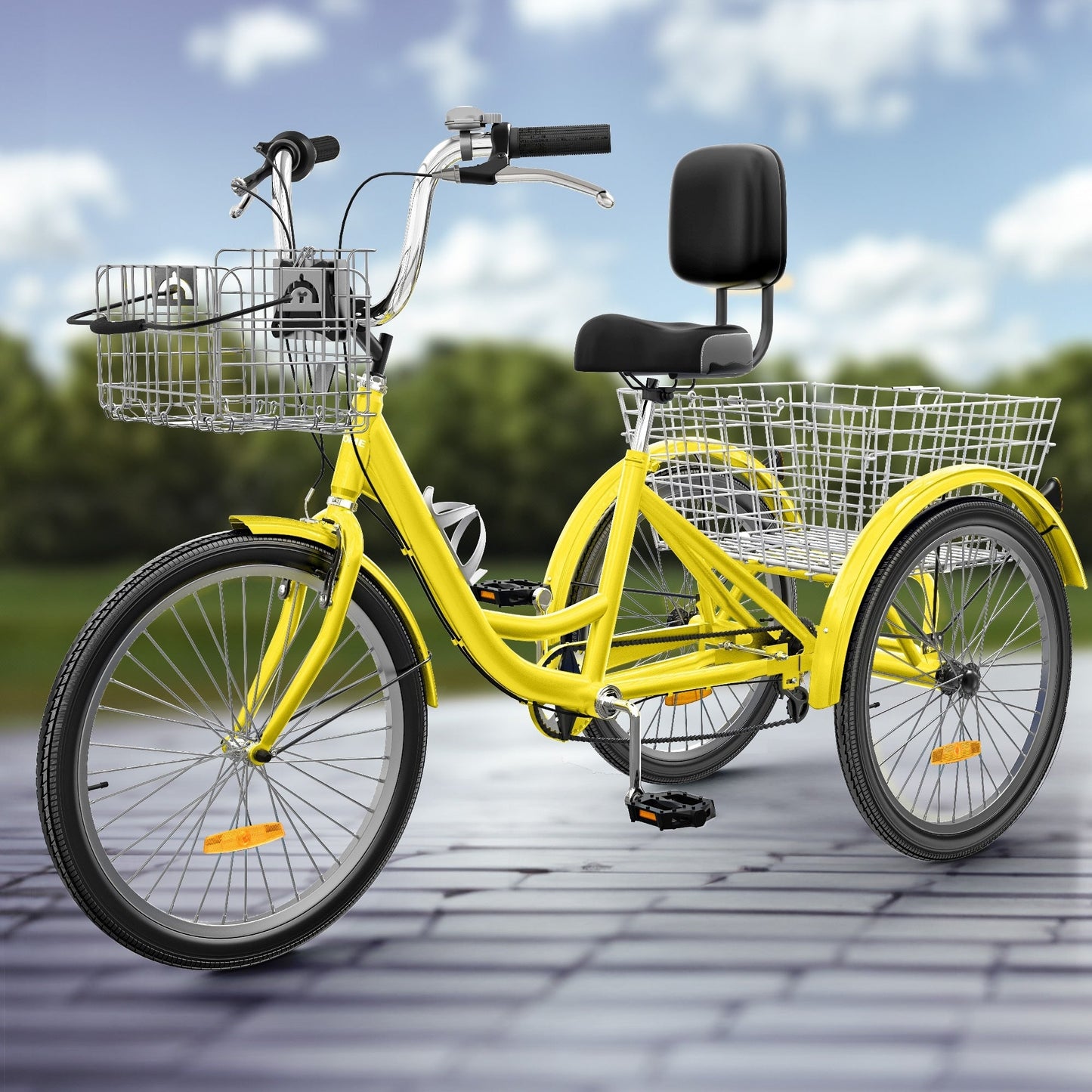 26 Tricicli per adulti a 3 ruote, bici a 7 velocità