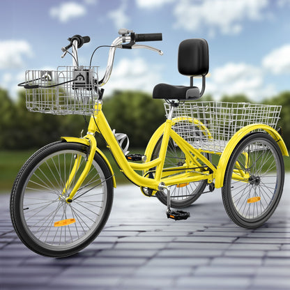 26 Tricicli per adulti a 3 ruote, bici a 7 velocità