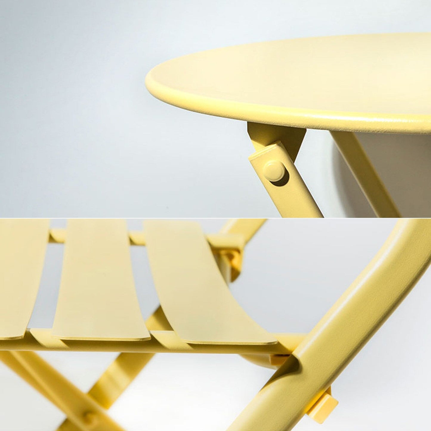 Set da bistrot da patio minimalista da 3 pezzi con tavolo rotondo pieghevole e sedie - 3-Piece-Patio-Bistro-Set