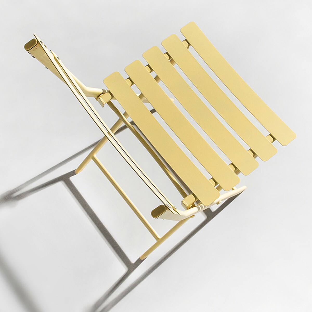 Set da bistrot minimalista da patio, 3 pezzi, tavolo quadrato pieghevole e sedie - 3 pezzi