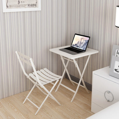 Set da bistrot minimalista da patio, 3 pezzi, tavolo quadrato pieghevole e sedie - 3 pezzi