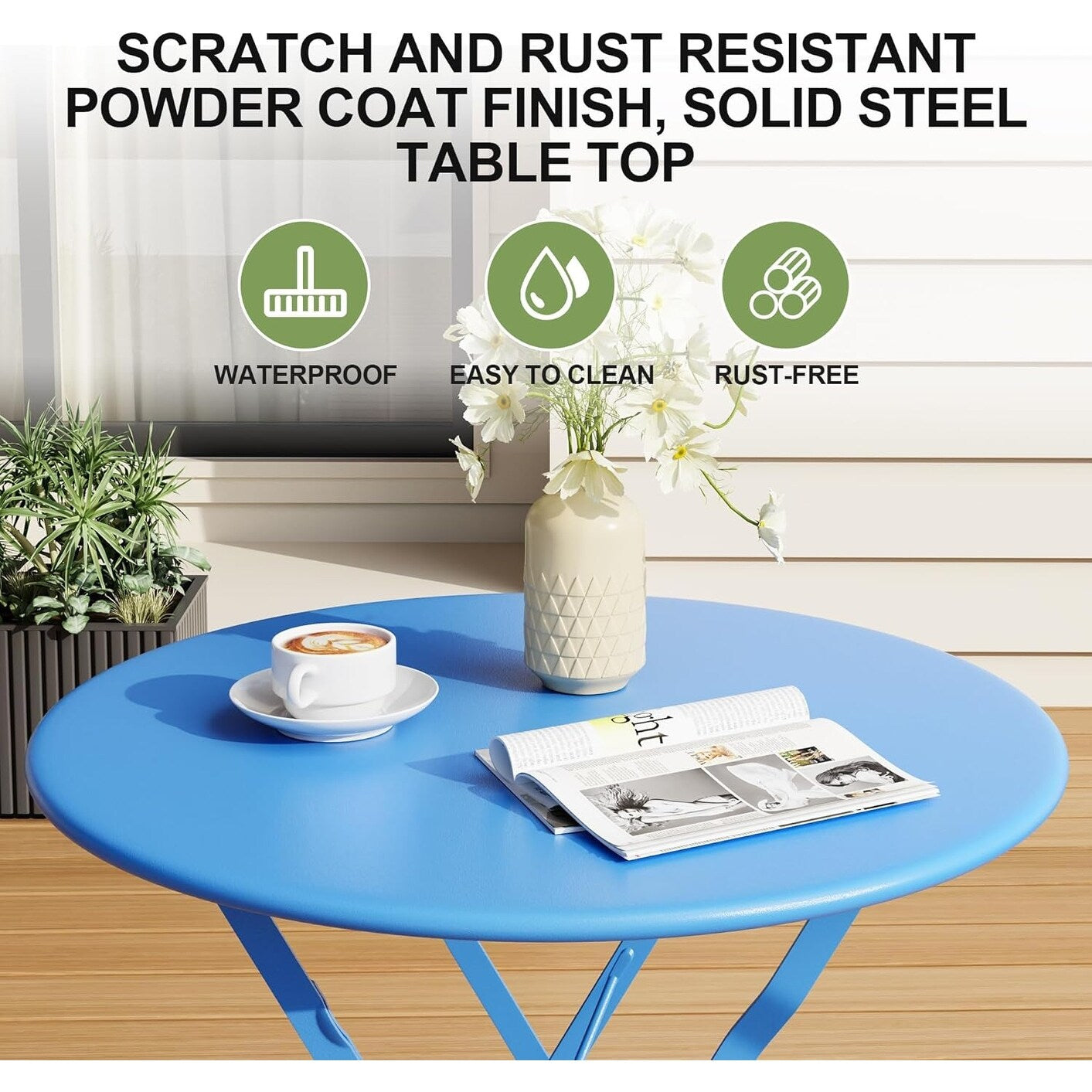 Set da bistrot da giardino da 3 pezzi