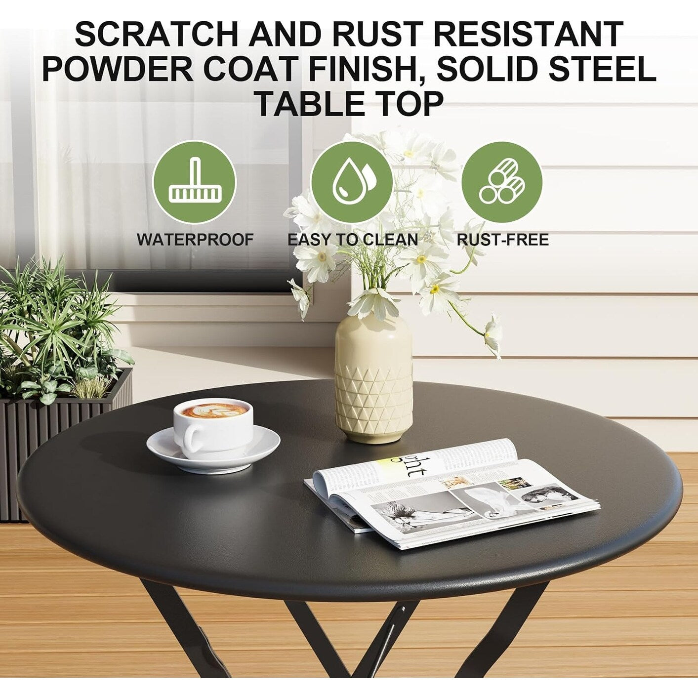 Set da bistrot da giardino da 3 pezzi