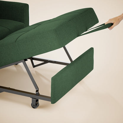 Divano letto regolabile 3 in 1, divano con poltrona estraibile, letto pieghevole convertibile per soggiorno