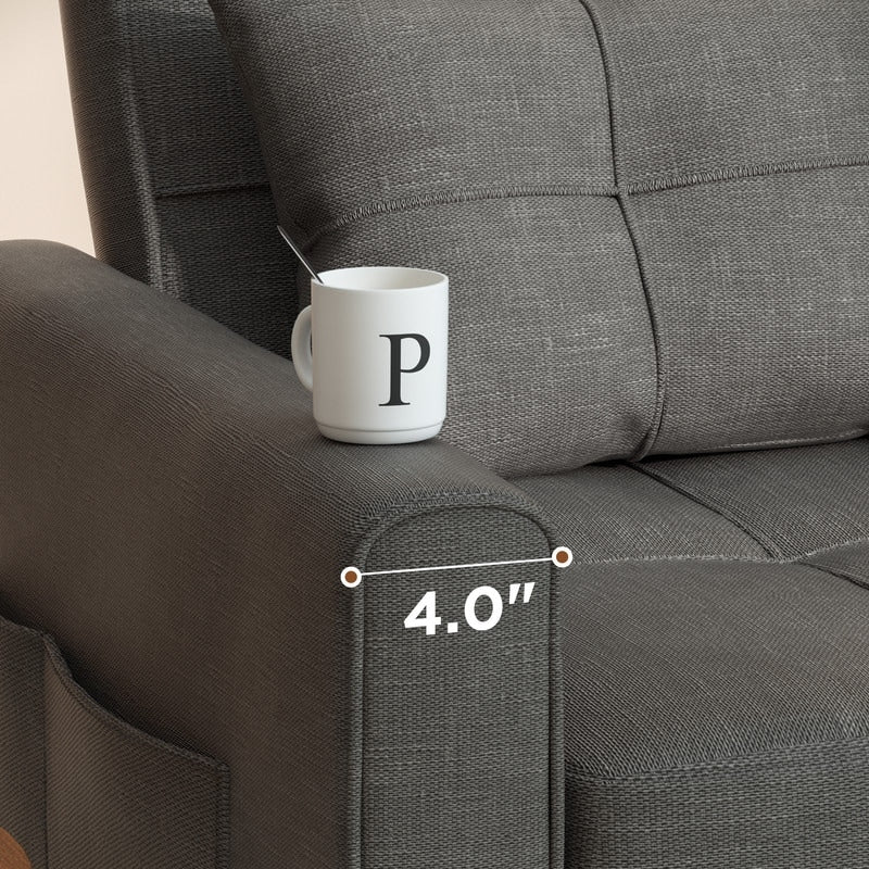 Divano letto regolabile 3 in 1, divano con poltrona estraibile, letto pieghevole convertibile per soggiorno