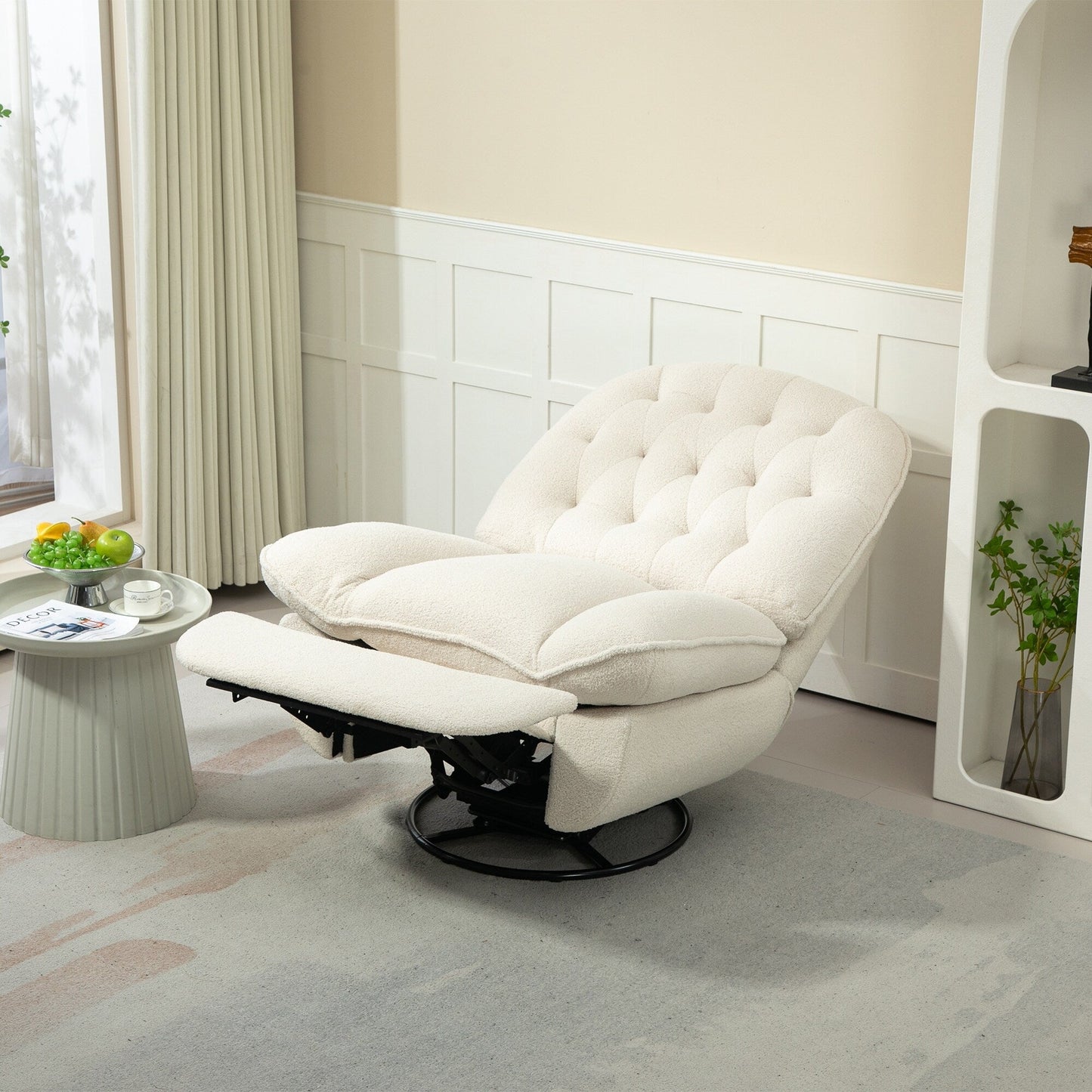 Poltrona reclinabile girevole a 360 gradi, set da 2