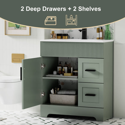 Mobile bagno Wavy Line 30/36/48 con lavabo e rubinetto