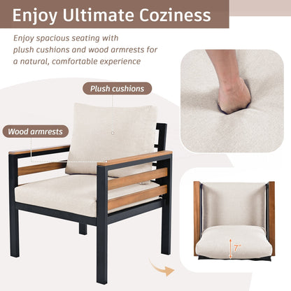 Set di divani per mobili da esterno da 4 pezzi